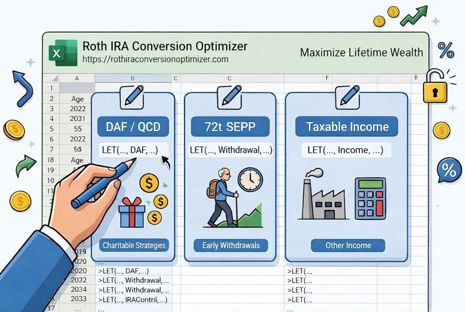 User-Editable Blue Columns